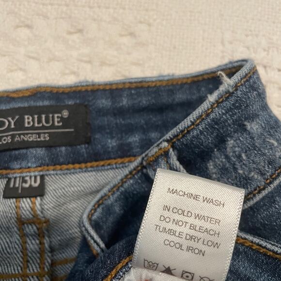 Judy Blue Los Angeles 11/30 skinny fit distressed buffalo plaid jean J2 7072 - Picture 5 of 14